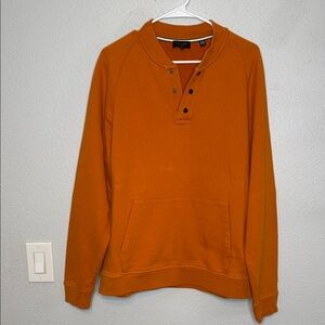 Ted Baker Orange Breenge Button Through Sweatshirt Men's Size 4